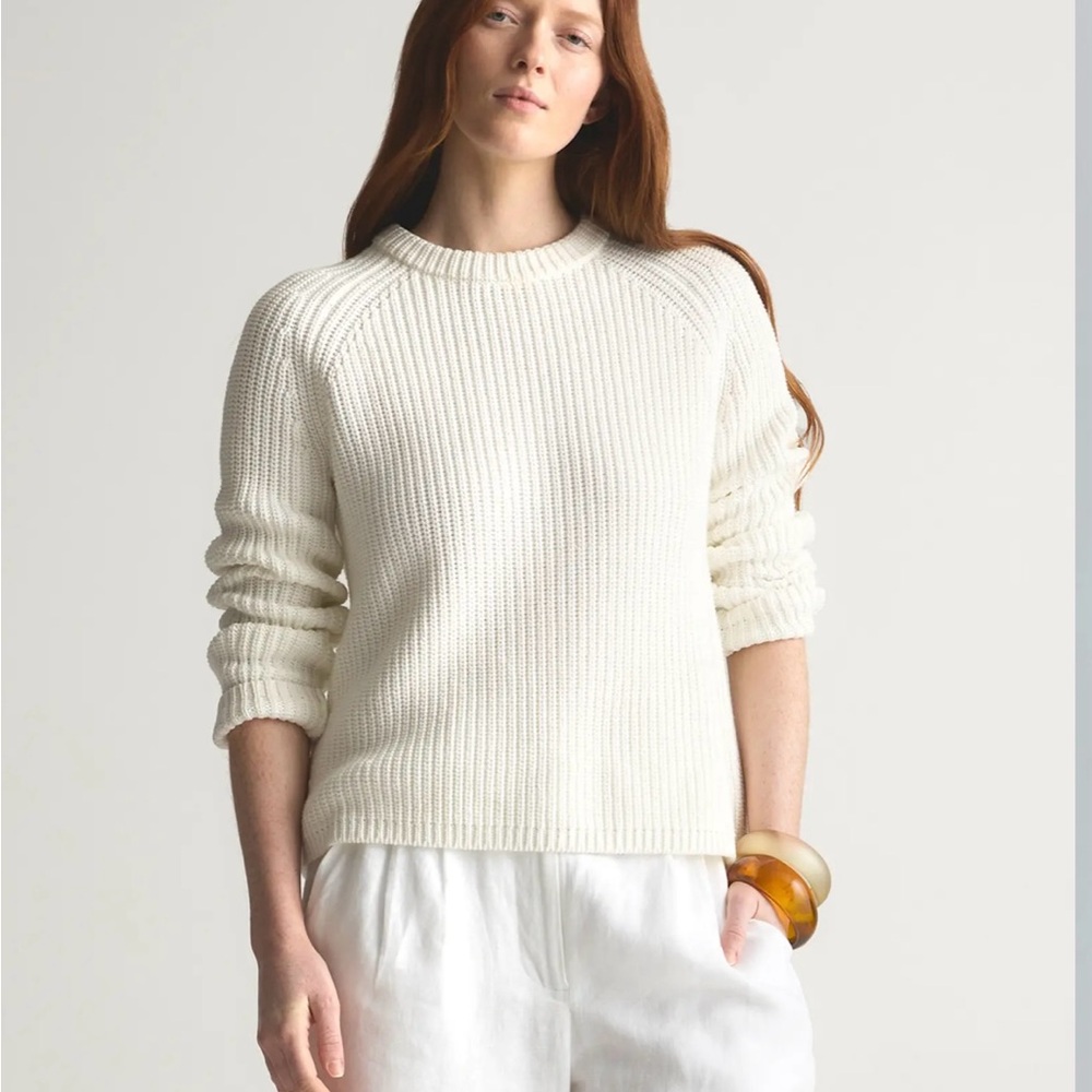 Quince 100% Organic Cotton Fisherman Crew Sweater